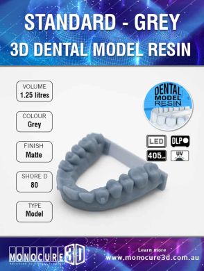 Monocure 3D - Rapid Dental Resin - 1,25 l - Grey